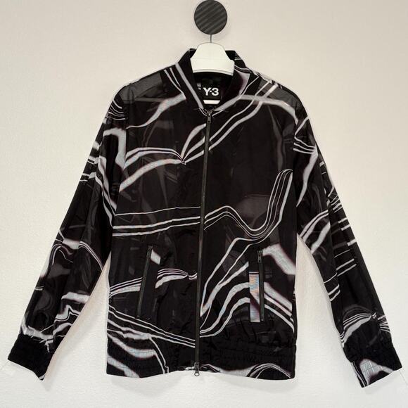 Y-3 x Adidas Printed Mesh Track Jacket Black Purple L - Picture 1 of 8